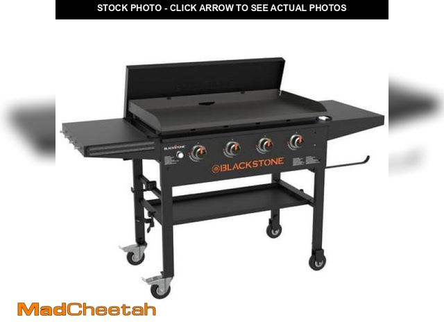 Lot 74-12402964 - Blackstone Original 4-Burner 36  Natural Gas Omnivore Griddle with Hard Cover - USED