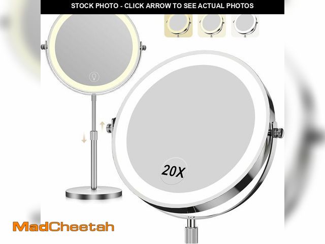 Lot 74-14425365 - Dienmern Makeup Mirror, 1X/20X Rechargeable Vanity Mirror with Lights - UNUSED