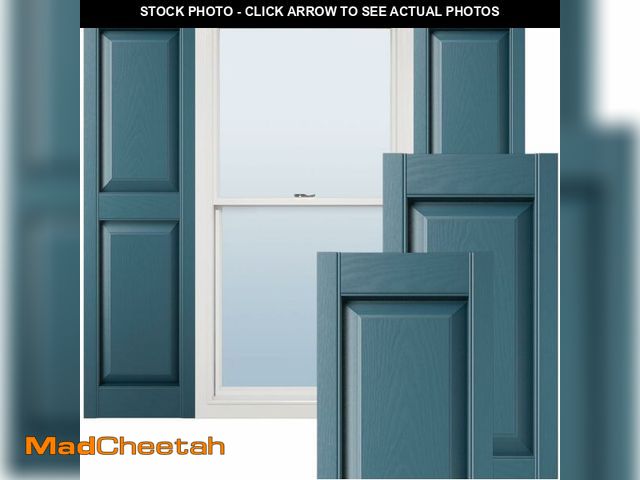 Lot 74-14067237 - Ekena Millwork Lifetime Vinyl LP2S12X04700MB Standard Two Equal Panel Vinyls, Raised Panel Vinyl Shu...