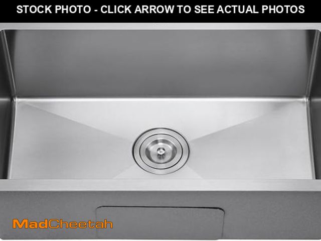 Lot 74-12398707 - TSIBOMU 27 Inch Drop in Kitchen Sink with 2 Holes, 18 Gauge 304 Stainless Steel Topmount Single Bowl...