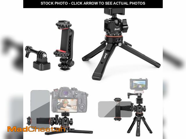 Lot 74-13721871 - Zeadio Heavy Metal Tripod Kit: 1/4" Screw Adapter Tripod Mount for Travel | Recording | Vlog &amp; C...