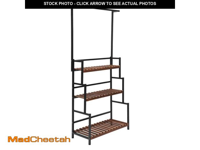 Lot 74-14115285 - 68.1 in. Tall Indoor Outdoor Metal 3-Tier Plant Stand Flower Pot Organizer Rack Plant Display Holder...