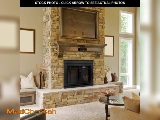 Lot 74-14112748 - Pleasant Hearth Fillmore Large Glass Fireplace Doors - UNUSED