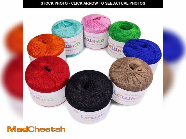 Lot 74-14061583 - Lewhoo Crochet Thread, Size 10 Mercerized Cotton Lace Yarn Set, 8 Pearl 50g Balls Yarn for Hand Knit...