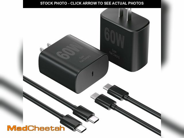 Lot 74-14263974 - 60W Super Fast Charger Samsung Charger Android Phone Chargers,2Pack USB C Charger Fast Charging Bloc...