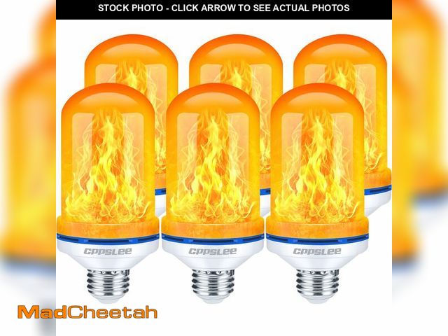 Lot 74-12970952 - CPPSLEE Upgraded LED Flame Light Bulbs, 4 Modes Flickering Light Bulbs, E26 Base Fire Flame Bulb for...