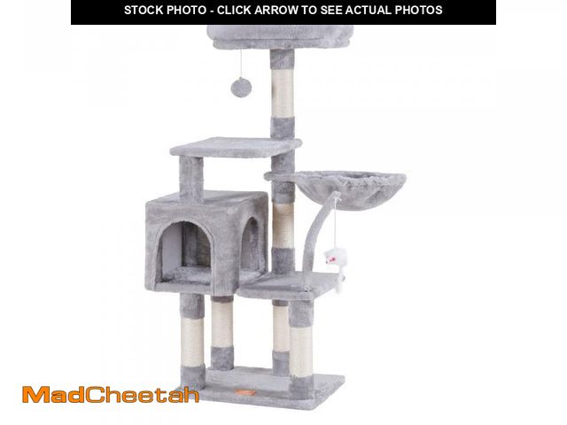 Lot 74-12049688 - Heybly Cat Tree with Toy, Cat Tower condo for Indoor Cats, Cat House with Padded Plush Perch, Cozy H...