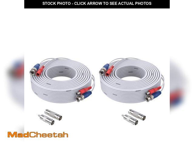 Lot 74-11546353 - ANNKE 2 Pack Security Camera Cable 30M/100ft All-in-One BNC Video Power Cables, Extension Wire Cord ...