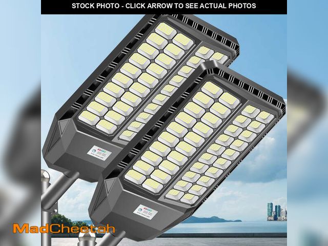 Lot 74-12722471 - 8000W Super Large Solar Street Lights Outdoor, IP66 Waterproof Solar Parking Lot Lights, Dusk to Daw...