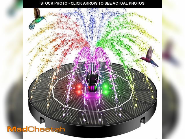 Lot 74-14065170 - SZMP Solar Water Fountain, 2026 Upgrade 3.5W Solar Bird Bath Fountain Pump with Color LED Lights, 7 ...