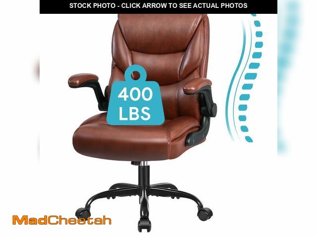 Lot 74-14307911 - (MISSING HARDWARE) COOLHUT Leather Office Chair, Big and Tall Office Chair 400LBS Wide Seat Ergonomi...