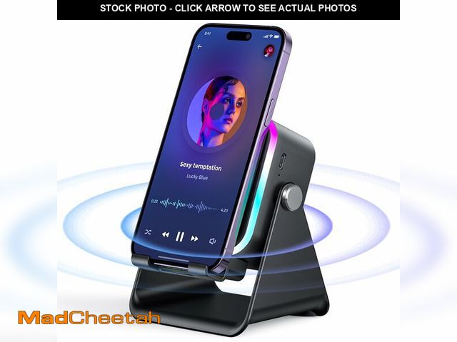 Lot 74-13626089 - Induction Speaker with Phone Stand 5 in 1 Wireless Induction Bluetooth Audio for iPhone Android Phon...