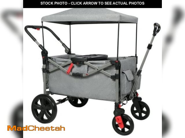 Lot 74-12108361 - EVER ADVANCED Foldable Pull &amp; Push Wagon Stroller with Adjustable Handle Bar for Two Kids  Remov...