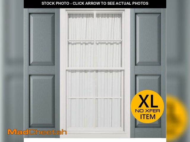 Lot 74-12784623 - 14 3/4"W x 75"H Mid-America Vinyl, Standard Size Williamsburg Double Panel Shutters, w/Installation ...