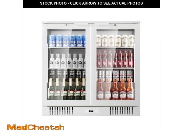 Lot 74-14467022 - Hooure 36 in. W 7.2 cu. ft. Commercial Slim Narrow Upright Display Refrigerator 2-Glass Door Beverag...