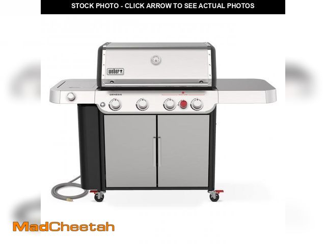 Lot 74-12227492 - Weber Genesis S-435 Natural Gas Grill for Outdoor Cooking, 4 Burners and 1 Side Burner, Stainless St...