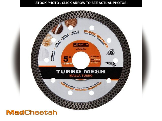 Lot 74-12534433 - *SEE DETAILS* RIDGID 5 in. Turbo Mesh Rim Diamond Blade *SEE DETAILS*  - USED