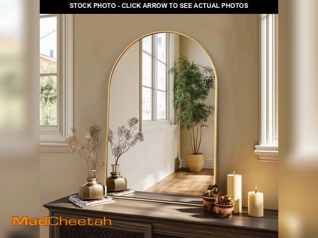Lot 74-14438835 - CONCETTA 20"x30" Bathroom Mirror, Decor Arched Wall Mirror, Bedroom Vanity Mirror with Metal Frame, ...