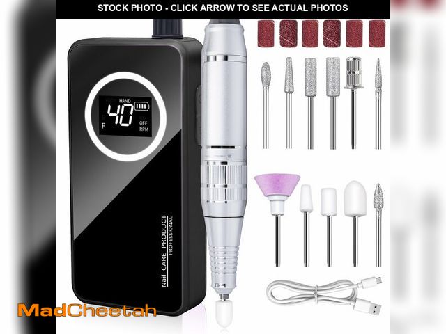 Lot 74-13963596 - Nail Drill, Portable Electric Nail File 50000RPM, Rechargeable Nail Drill Professional with Bits for...