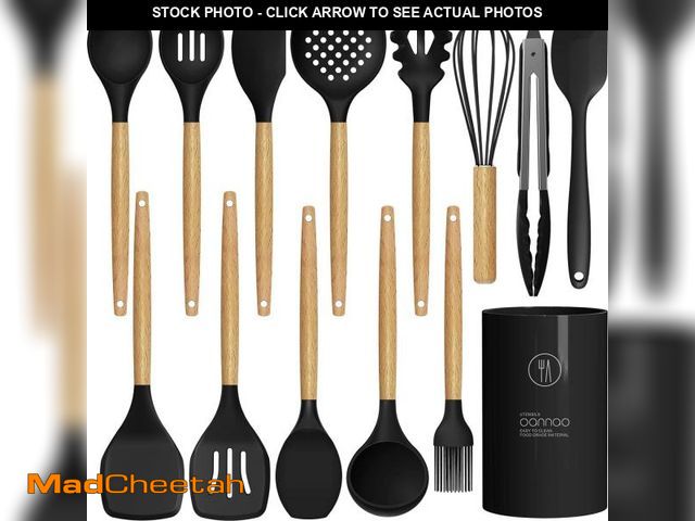 Lot 74-12331635 - Silicone Cooking Utensils Set - 446ÃÂ°F Heat Resistant Silicone Kitchen Utensils for Cooking,Kitche...