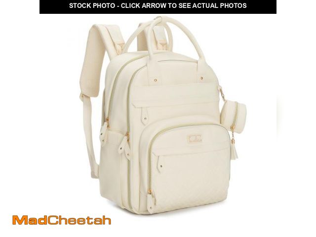 Lot 74-12047766 - BabbleRoo Leather Diaper Bag Backpack - Baby Essentials Travel Baby Bag, Multi function, Waterproof,...