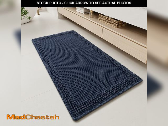 Lot 74-14271770 - RESARE Waffle Bathroom Runner Rugs, Super Absorbent Bath Mat Non Slip Washable Quick Dry, Upgraded U...