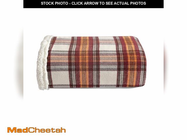 Lot 74-12602348 - Eddie Bauer - Blanket, Soft Reversible Sherpa &amp; Brushed Fleece Bedding, Perfect for Lounging, Do...