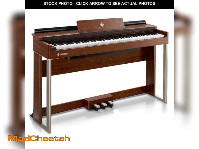 Lot 74-12386829 - Donner Digital Piano with 88 Key Dynamic Graded Hammer Action Weighted Keyboard Piano, DDP-200 Uprig...