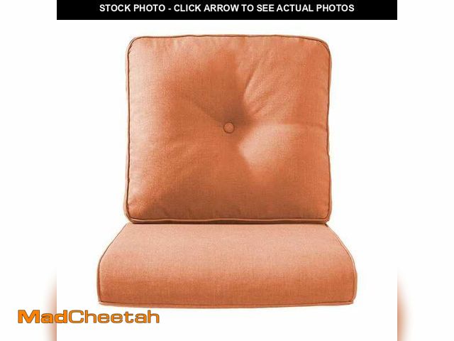 Lot 74-12659632 - Pocassy 22 in. x 24 in. 2-Piece CushionGuard Outdoor Lounge Chair Deep Seat Replacement Cushion Set ...