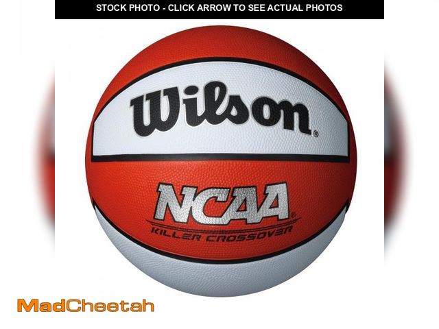 Lot 74-12153245 - WILSON NCAA Killer Crossover Outdoor Basketball - Size 7 - 29.5", Red/White - UNUSED