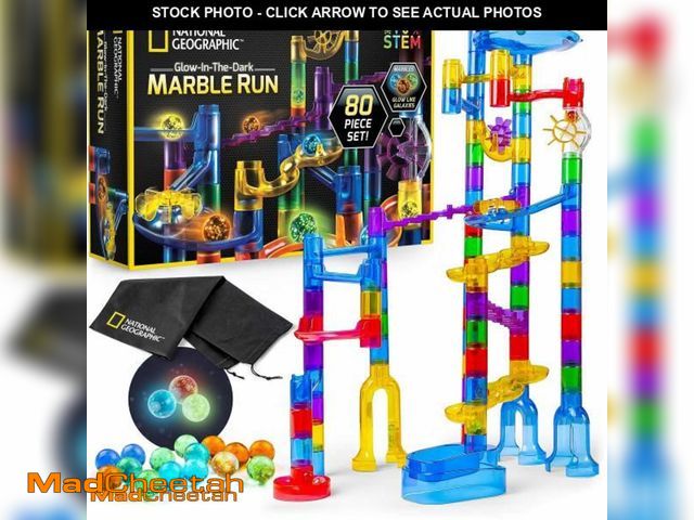 Lot 74-11981711 - NATIONAL GEOGRAPHIC Glowing Marble Run Ã¢â¬â Construction Set with 15 Glow in The Dark Glass Marb...