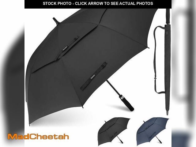 Lot 74-12766451 - Gonex 72 Inch Automatic Open Golf Umbrella, Extra Large Vented Stick Umbrellas with Windproof Double...