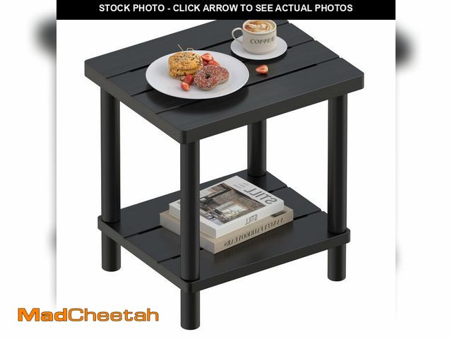 Lot 74-14269436 - LEJANEOYE Outdoor Side Table, 2-Tier Small Outdoor Table for Patio, Adirondack Side Tables for Outsi...