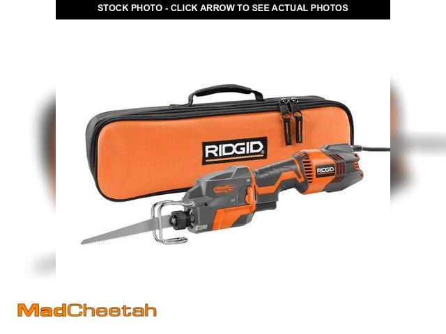 Lot 74-12592763 - *DIRTY/MISSING BAG* RIDGID Thru Cool 6 Amp Corded 1-Handed Orbital Reciprocating Saw Kit  *DIRTY/MIS...
