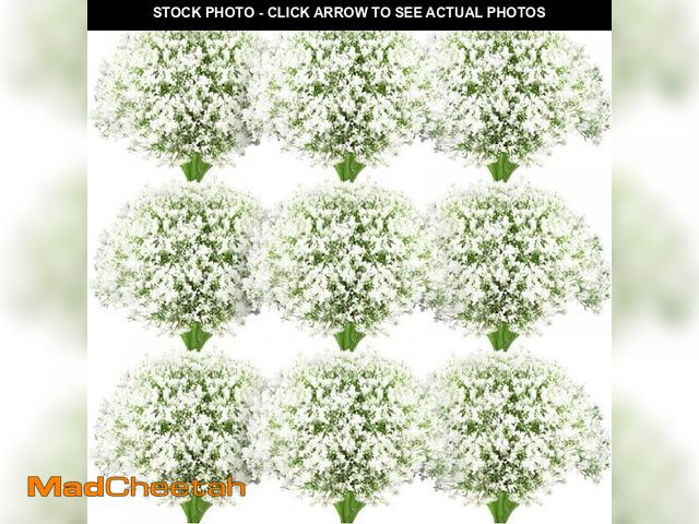 Lot 74-11559400 - Ysleen 100 Pieces Artificial Flowers Plastic Baby Breath Flowers Faux Gypsophila DIY Floral Bouquets...