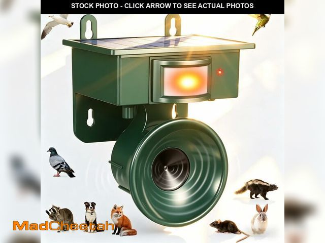 Lot 74-14044145 - 2026 Solar Ultrasonic Bird Repeller Outdoor,Woodpecker Deterrent for House,Weatherproof Pigeon Goose...