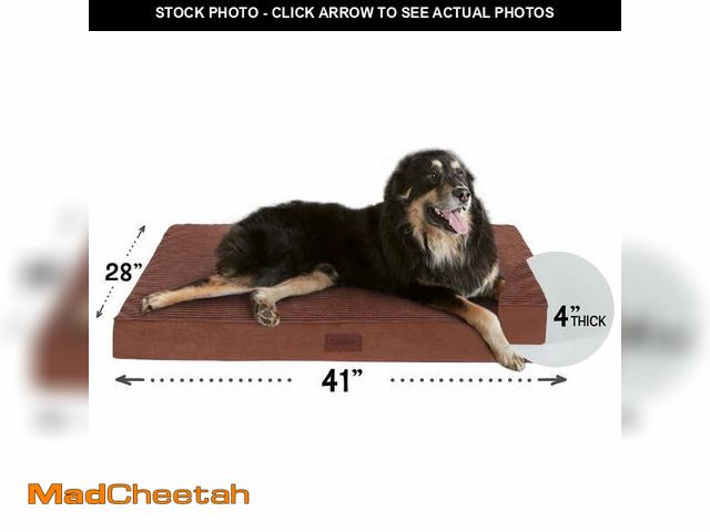 Lot 74-12668083 - Ophanie Brown Orthopedic Dog Bed for Large Dogs with Non-Slip Bottom, Waterproof and Machine Washabl...