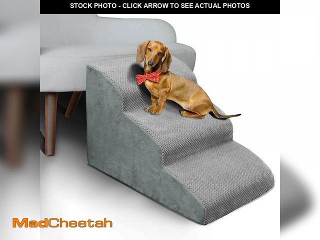 Lot 74-11553464 - MEJYJEM 3 Steps High Density Foam Dog Stairs Ramps,Non-Slip Pet Steps for Older Dogs,Pet with Joint ...