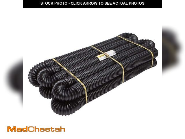 Lot 74-12671211 - Amerimax Home Products FLEX Drain Pro 4 in. x 50 ft. Black Copolymer Polyethylene Perforated Drain P...