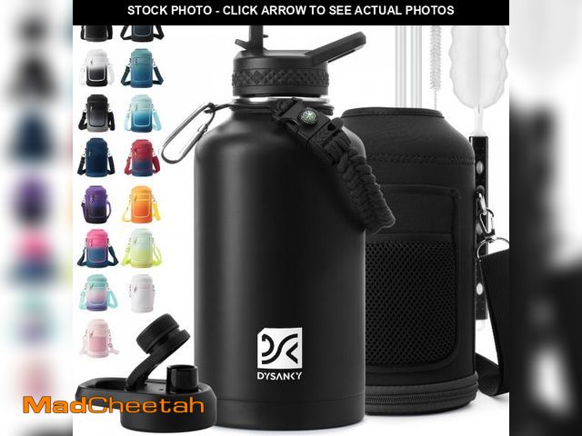 Lot 74-12305872 - DYSANKY Insulated Water Bottle | Thickened Stainless Steel Vacuum Metal | Portable Sports Half Gallo...