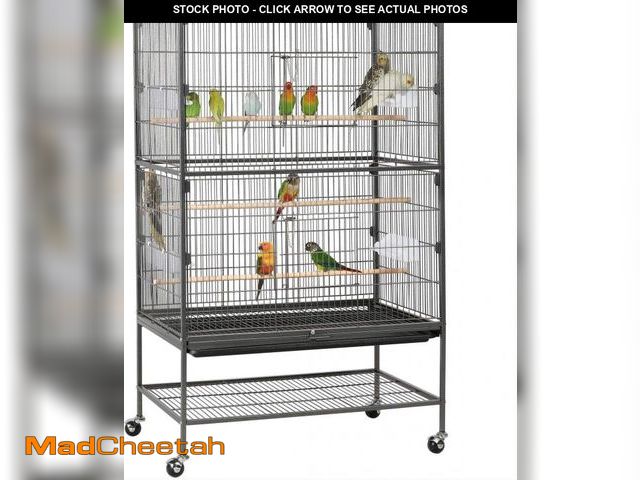 Lot 74-12096643 - Yaheetech 52-inch Wrought Steel Standing Large Flight King Bird Cage for Cockatiels African Grey Qua...