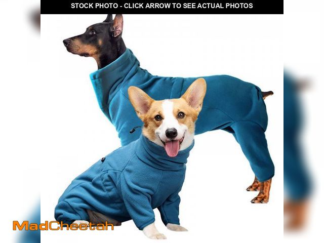 Lot 74-12312405 - ROZKITCH Dog Winter Coat Soft Fleece Pullover Pajamas, Pet Windproof Warm Cold Weather Jacket Vest C...