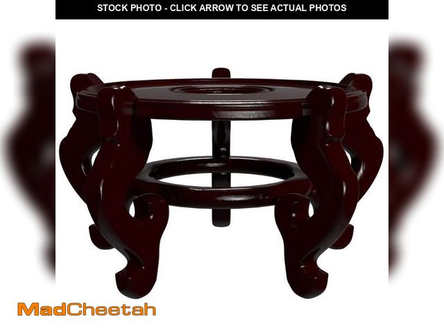 Lot 74-12931139 - Red Lantern 14.5 in. Rosewood Fishbowl Stand in Rosewood - UNUSED