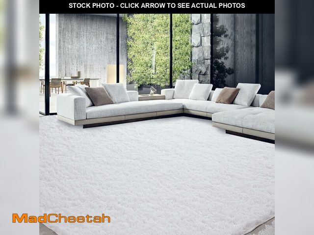 Lot 74-12571414 - HOMBYS Shaggy Area Rug 12x15 Feet, Ultra Fuzzy Large Plush Faux Fur Carpet for Living Room Bedroom, ...