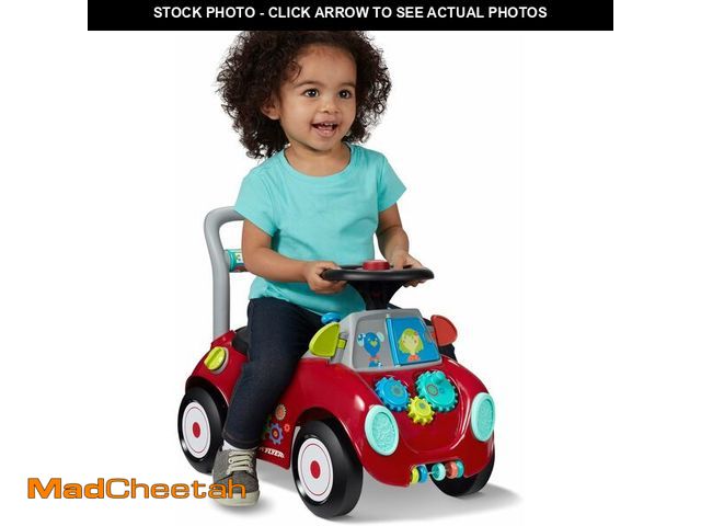 Lot 74-14067550 - Radio Flyer Busy Buggy, for Toddlers 1-3, 3-in-1 Push Walker Ride On Car with 17 Sensory Activities,...