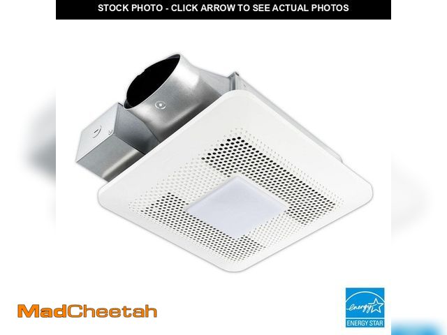 Lot 74-13778724 - Panasonic WhisperThin DC LED Pick-A-Flow 80 -100 CFM Ceiling/Wall Bathroom Exhaust Fan, 3-3/8 in. Lo...