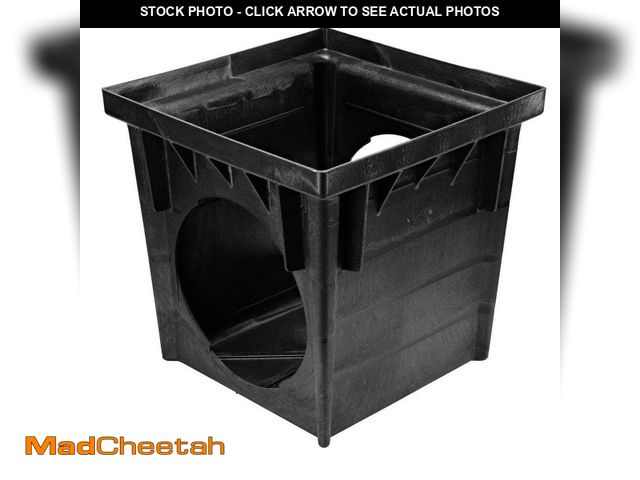 Lot 74-14355793 - NDS 24 in. x 24 in. 2-Outlets Plastic Drainage Catch Basin - USED