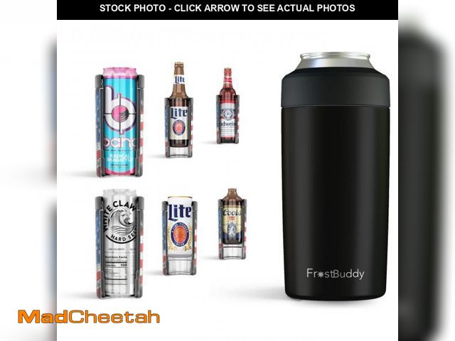Lot 74-12127624 - Frost Buddy Universal Can Cooler - Fits All - For Regular 12 &amp; 16 oz or Slim-Size Bottles - Insu...