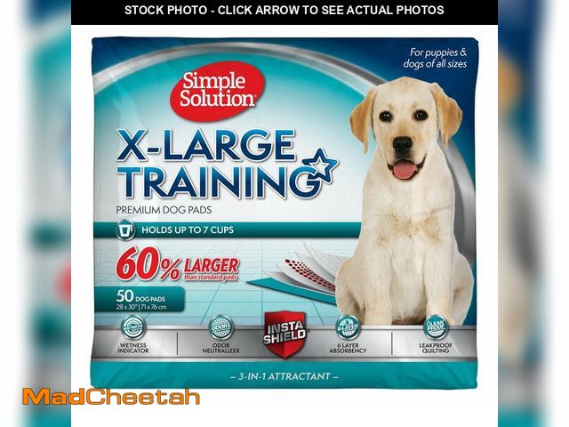 Lot 74-12865623 - Simple Solution Extra Large Pee Pads For Dogs, Puppy Potty Training, Leak Proof Dog Pads, Pet Pee Pa...