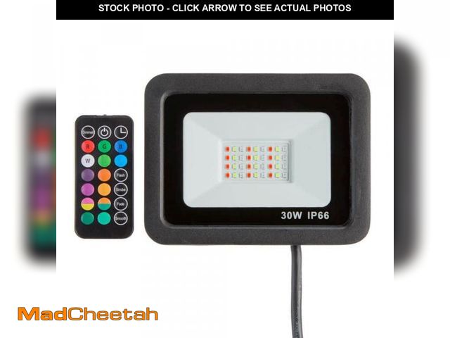 Lot 74-12495055 - Home Accents Holiday 30-Watt Multi-Colored LED Floodlight - UNUSED